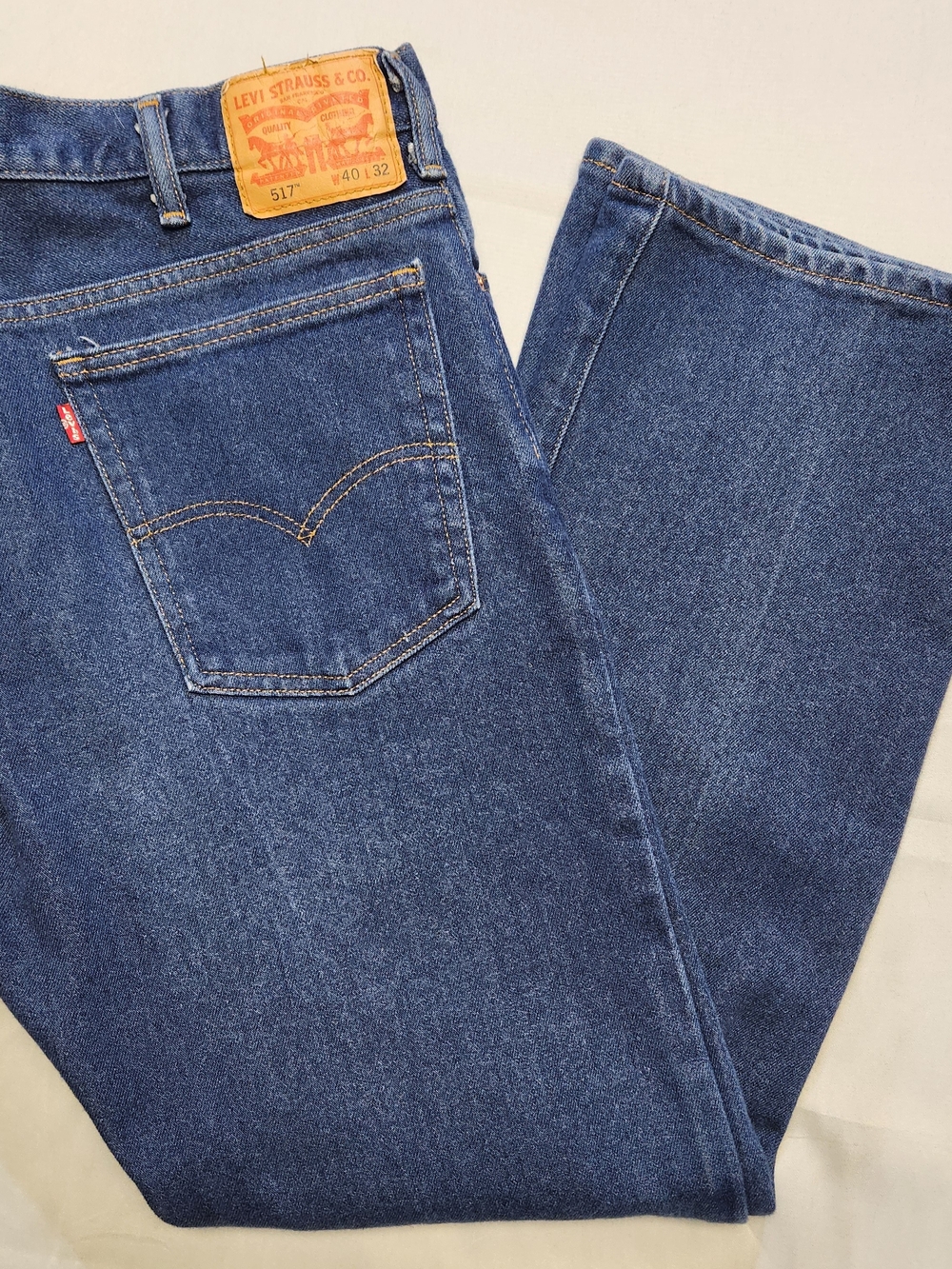 Levis 517 Jeans Men 40x32 Saddleman Bootcut Work Western Denim Pants Dark Cowboy